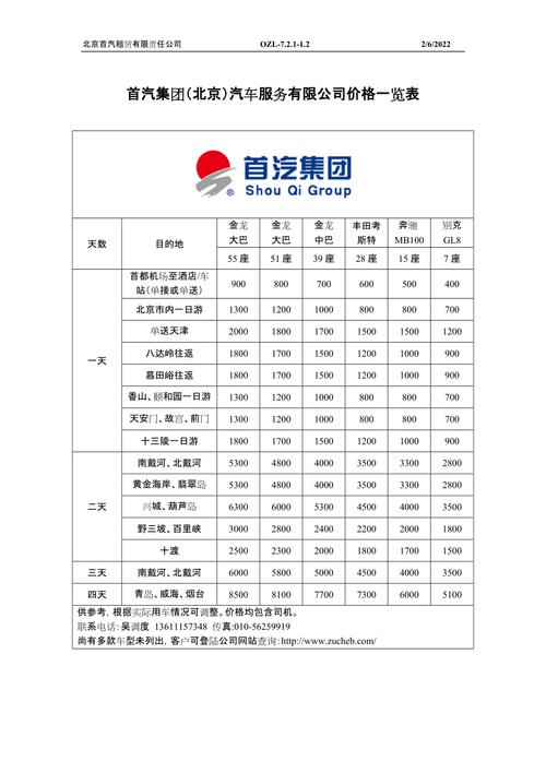 北京租车价格表2023(北京租车)